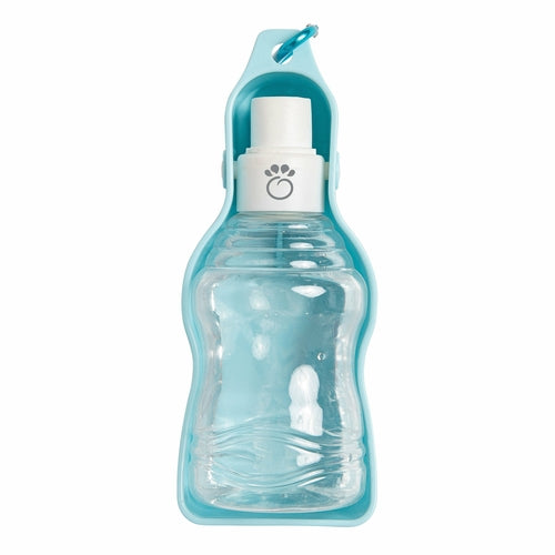 Portable Dog Water Bottle with Foldable Bowl – Leak-Proof Travel Hydration for Pets (Clip-On Design)