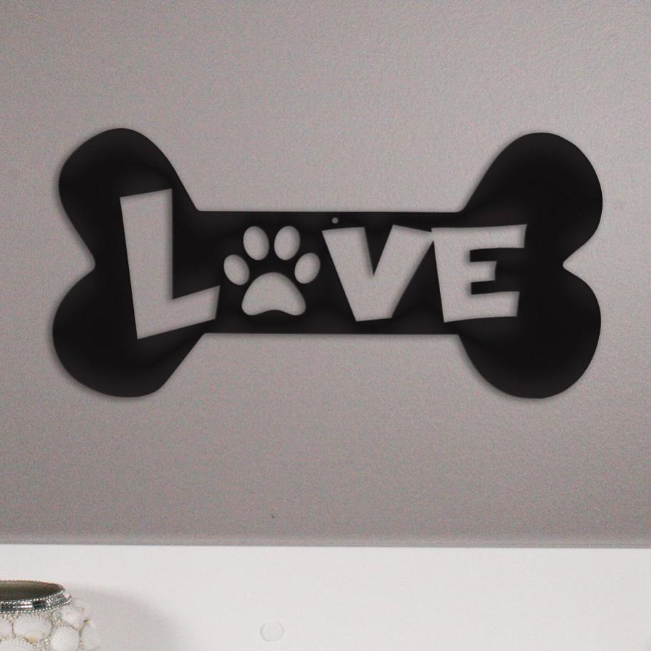 “Puppy Love” Metal Wall Art – Premium Steel Pet Decor (Indoor & Outdoor | Small & Large Sizes)