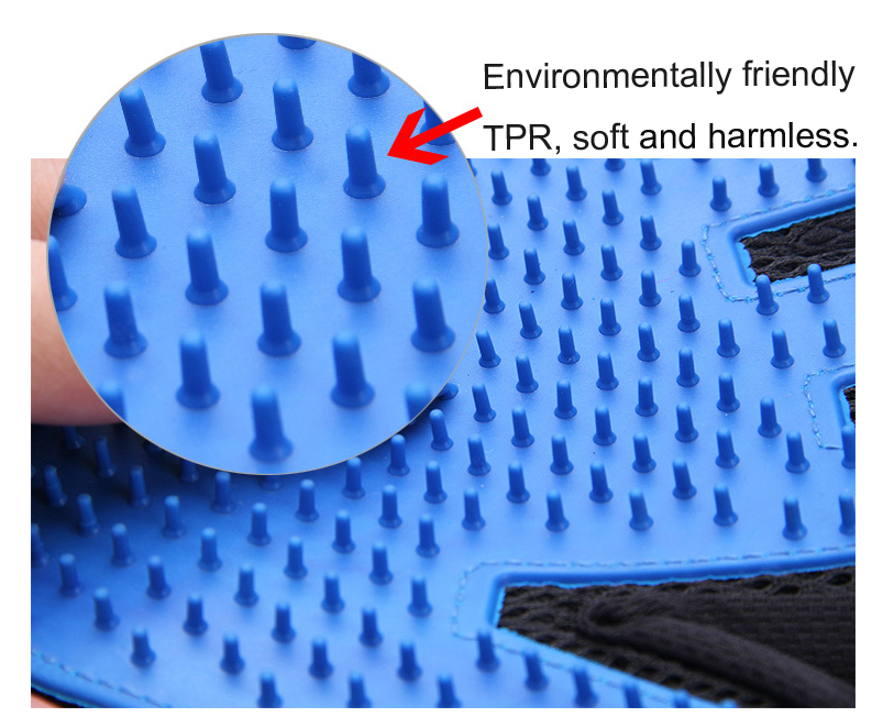 Pet Hair Remover Gloves – 259 Tip Grooming Brush for Dogs & Cats (Easy Shedding & Deep Cleaning)