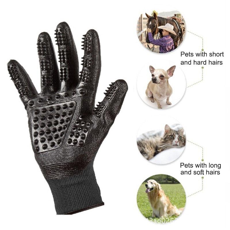 2-Pack Pet Grooming Gloves – Deshedding & Hair Removal Brush for Dogs, Cats & Horses (Gentle Massage & Easy Clean)
