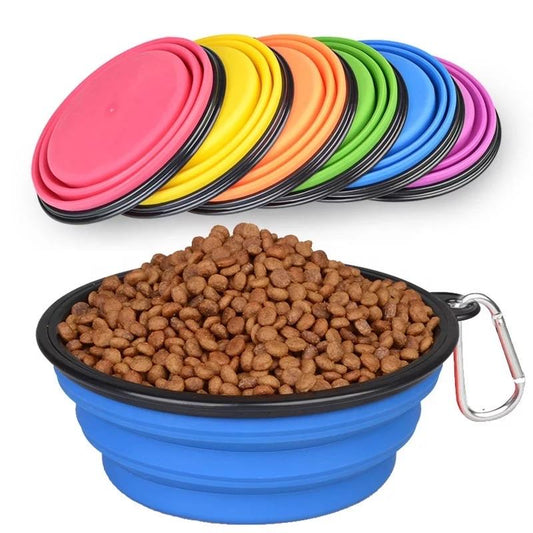 Collapsible Silicone Pet Travel Bowl – Portable Foldable Dog & Cat Feeding Bowl (Lightweight & Durable)