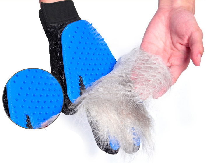 Pet Hair Remover Gloves – 259 Tip Grooming Brush for Dogs & Cats (Easy Shedding & Deep Cleaning)