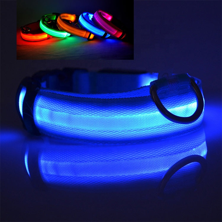 USB Rechargeable LED Dog Collar – High Visibility Safety Collar for Night Walks (Adjustable & Waterproof Design)