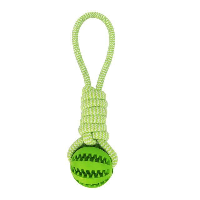 Durable Dog Chew Ball with Cotton Rope – Interactive Bite Toy for Training, Teething & Play