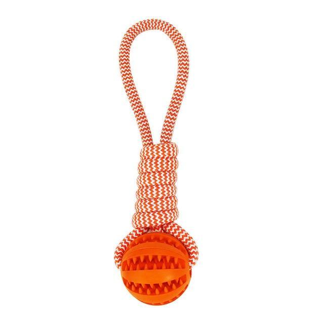 Durable Dog Chew Ball with Cotton Rope – Interactive Bite Toy for Training, Teething & Play