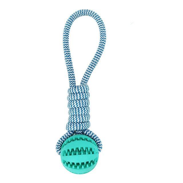 Durable Dog Chew Ball with Cotton Rope – Interactive Bite Toy for Training, Teething & Play